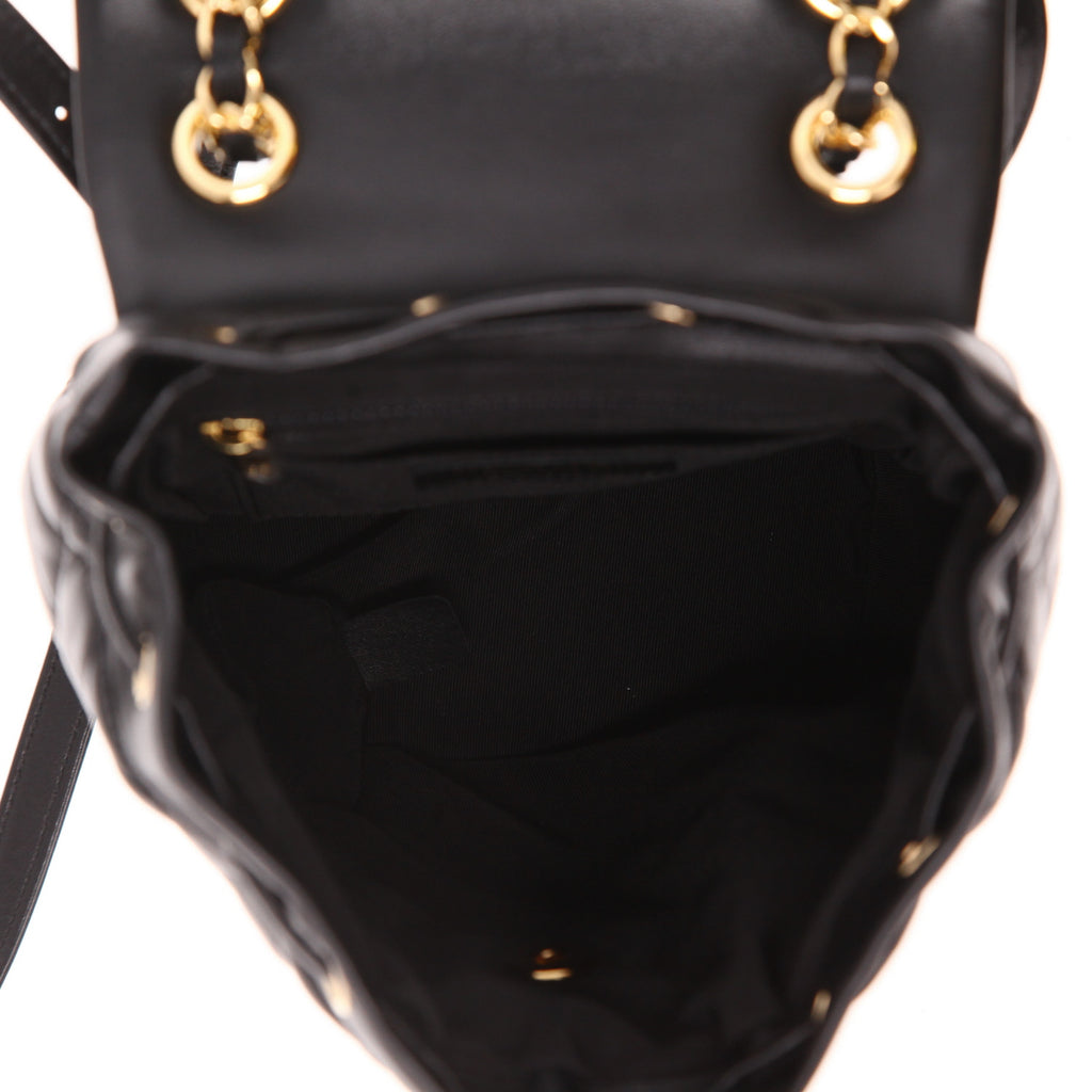 Chanel Timeless backpack in black quilted leather - DETAIL 3