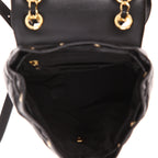 Chanel Timeless backpack in black quilted leather - DETAIL 3