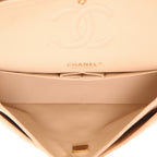 Chanel Timeless Classic handbag in beige quilted leather - DETAIL 3