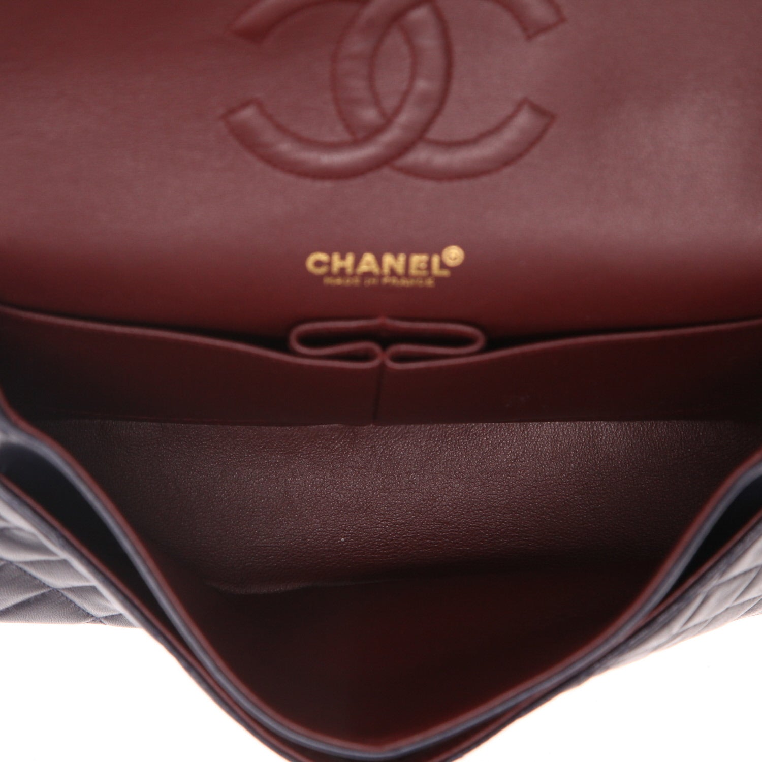 Chanel Timeless Classic handbag in navy blue quilted leather - DETAIL 3