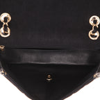 Chanel Timeless handbag in black denim and tricolor tweed - DETAIL 3