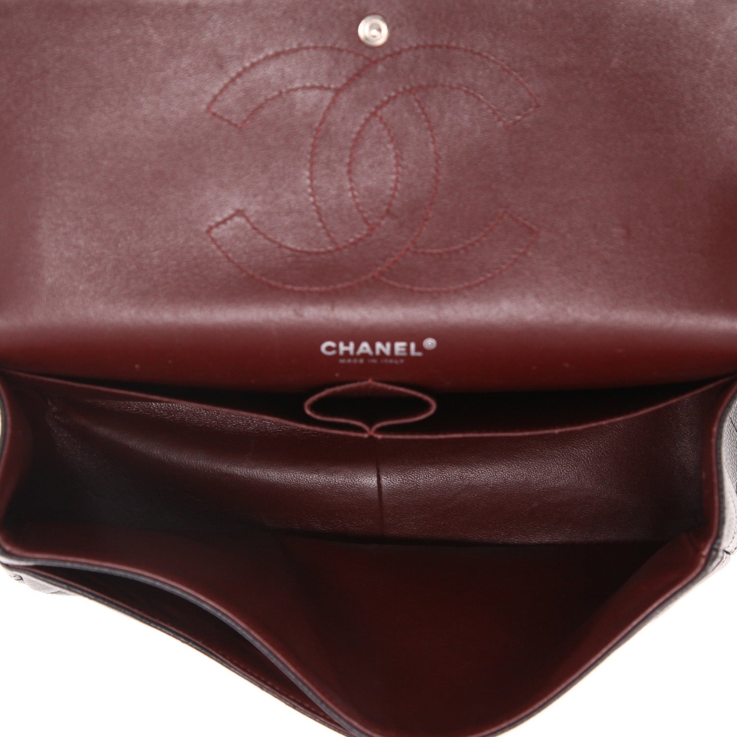Chanel Timeless Jumbo handbag in black quilted grained leather - DETAIL 3