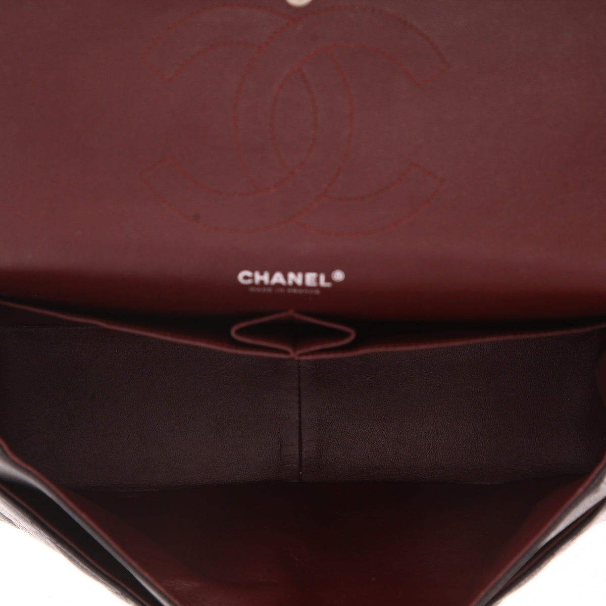 Chanel Timeless Jumbo handbag in black quilted grained leather - DETAIL 3