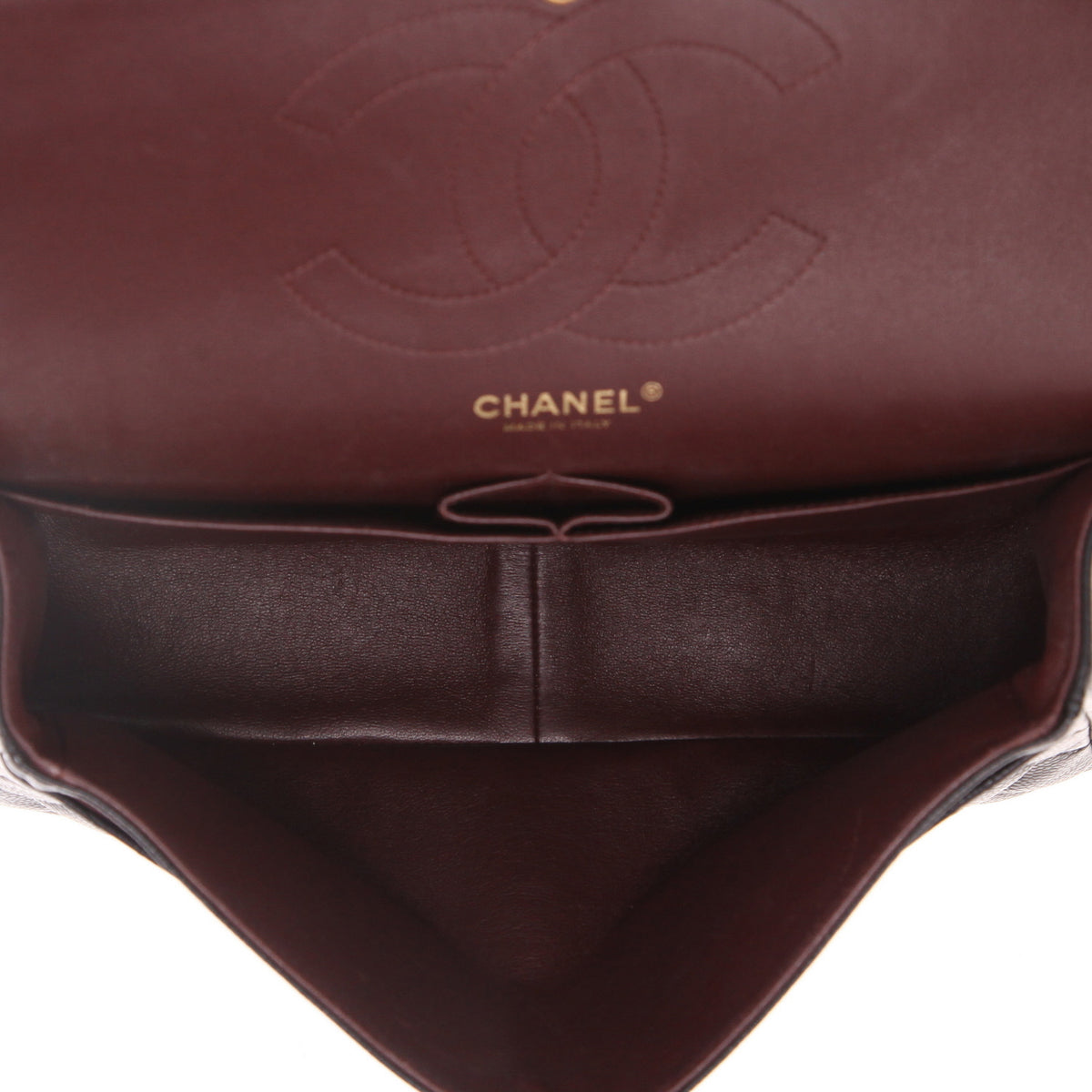 Chanel Timeless Jumbo handbag in black quilted grained leather - DETAIL 3
