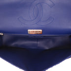 Chanel Timeless Jumbo handbag in Bleu Marine python - DETAIL 3