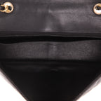 Chanel Timeless Jumbo shoulder bag in black quilted grained leather - DETAIL 3