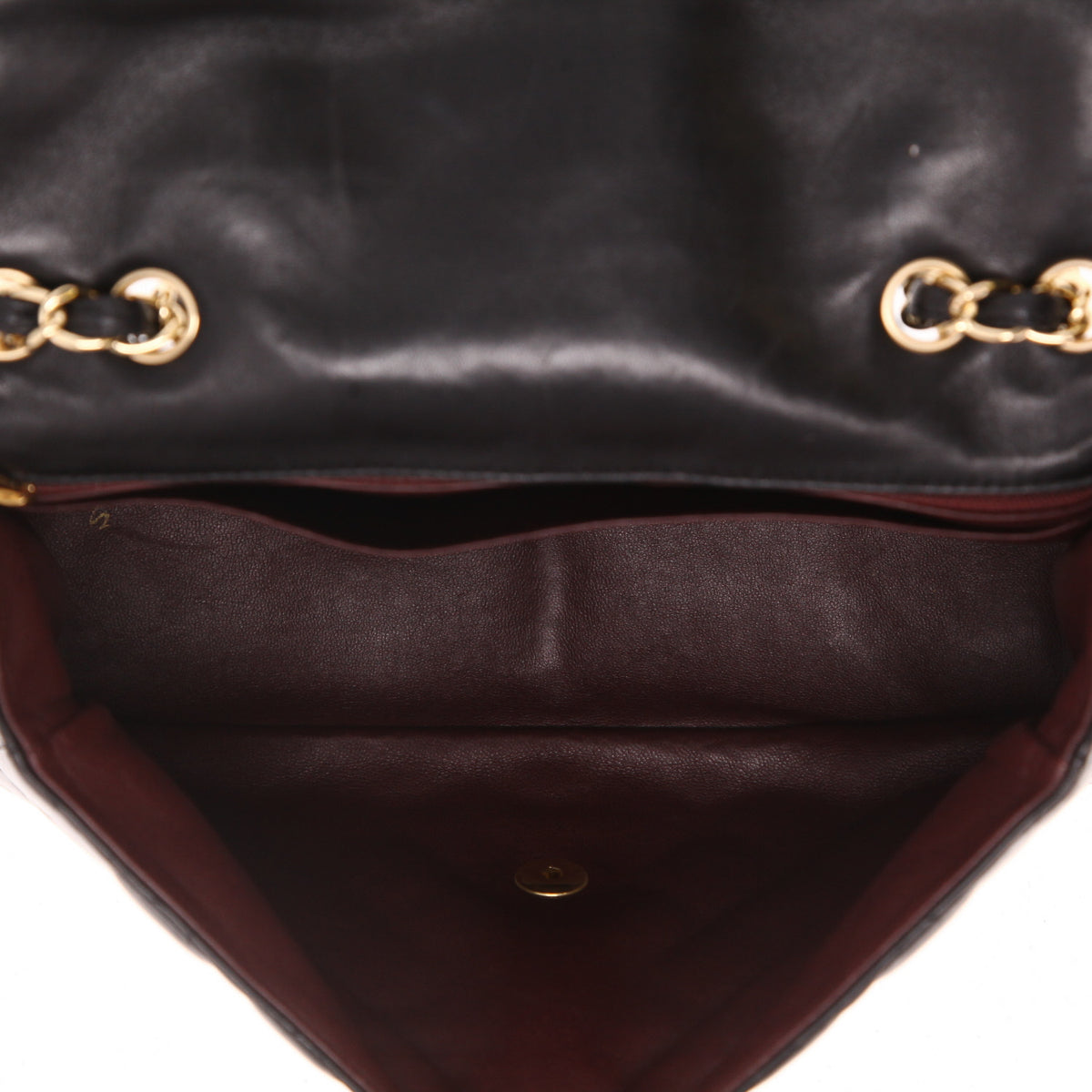 Chanel Timeless Jumbo shoulder bag in black quilted leather - DETAIL 3