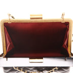 Chanel Timeless limited edition Frame handbag in black quilted leather and black plexiglas - DETAIL 3