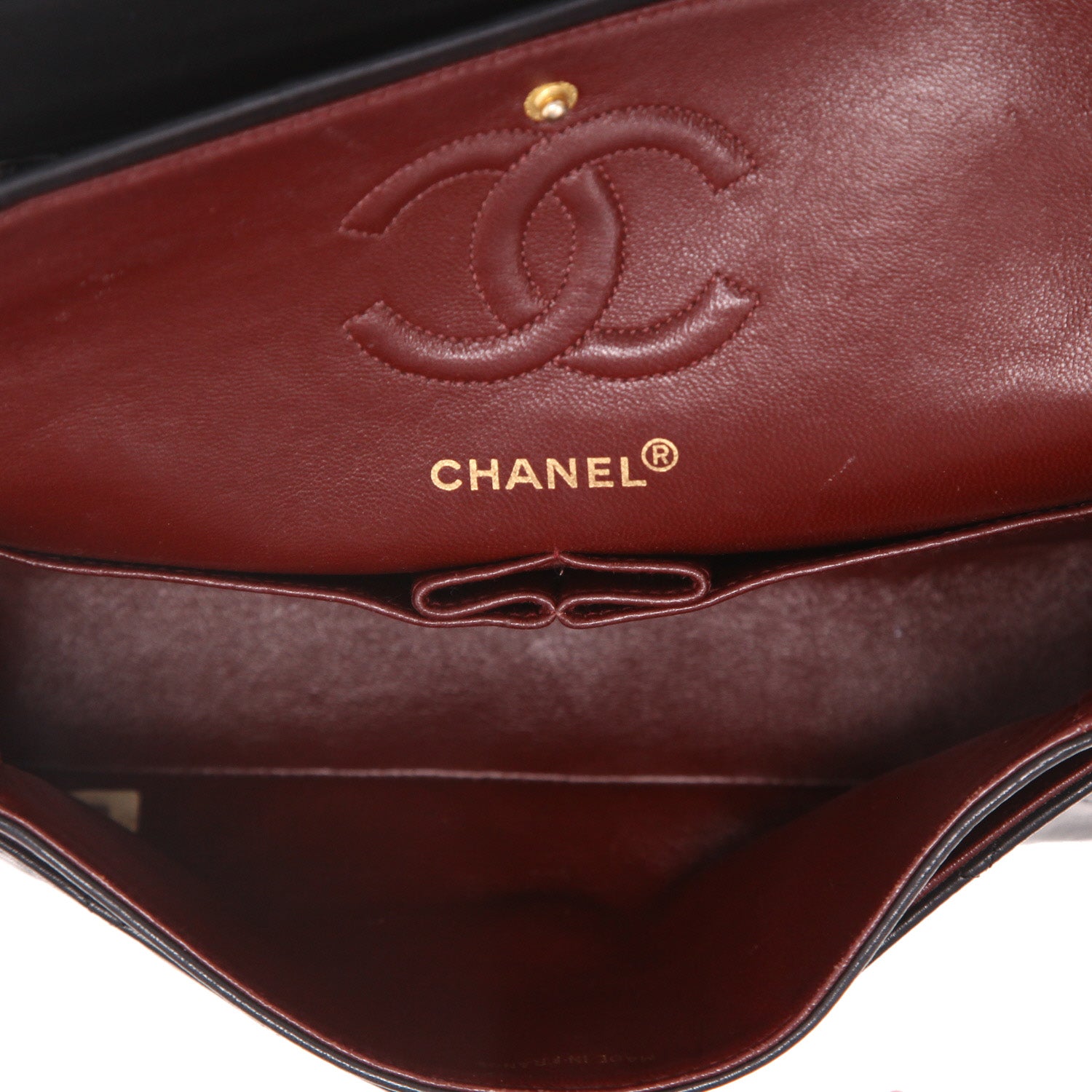 Chanel Timeless Petit handbag in black quilted leather - DETAIL 3