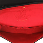 Chanel Timeless Petit shoulder bag in black jersey canvas - DETAIL 3