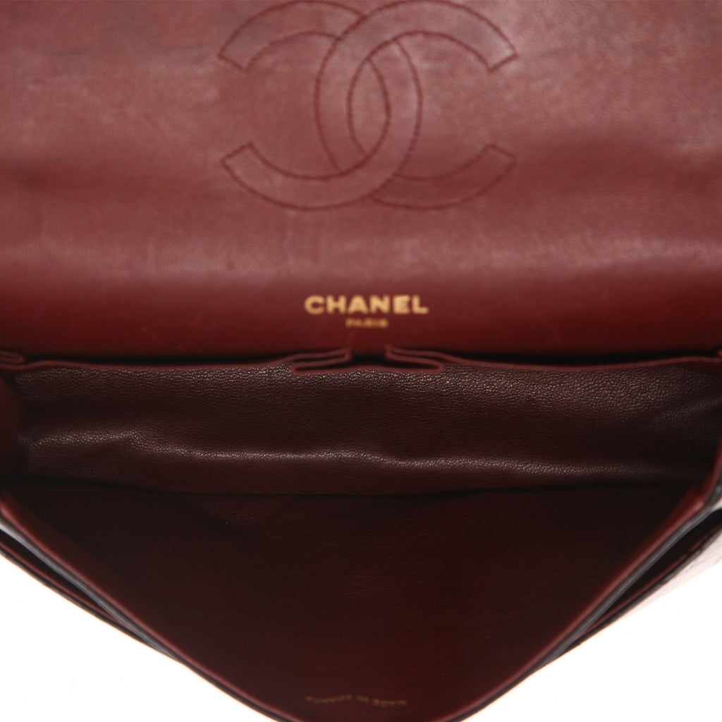 Chanel Timeless Vintage handbag in black quilted leather - DETAIL 3