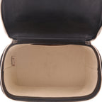 Chanel Vanity vanity case in wicker and black leather - DETAIL 3