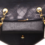 Chanel Vintage handbag in blue and white quilted leather - DETAIL 3