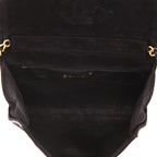 Chanel Vintage shoulder bag in black suede - DETAIL 3