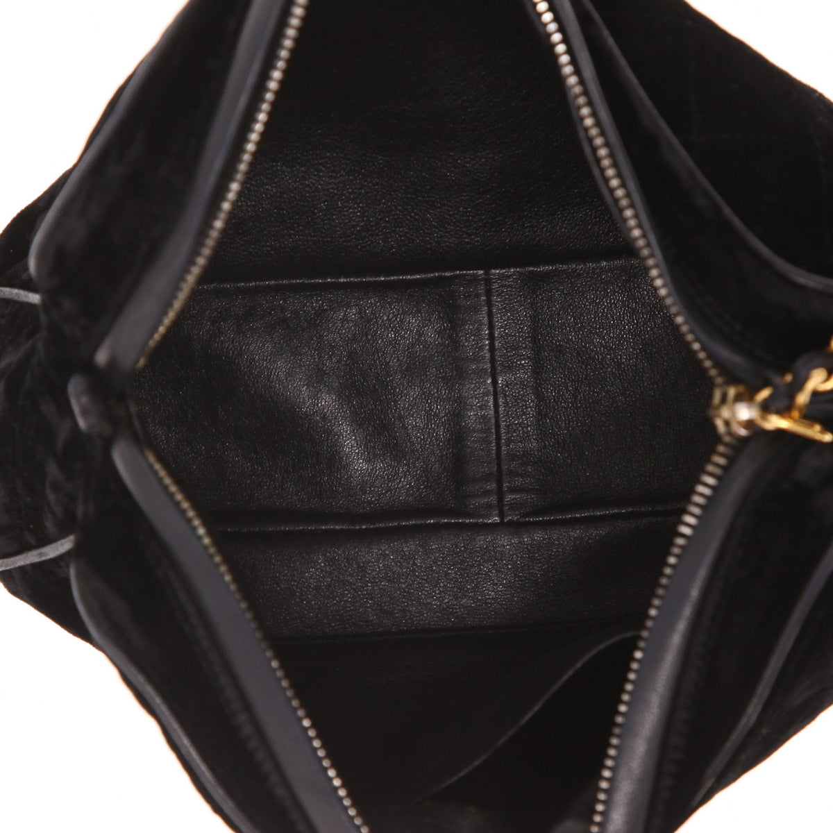 Chanel Vintage shoulder bag in black velvet - DETAIL 3