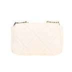 Chanel 19 shoulder bag in white quilted leather - DETAIL 4