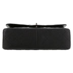 Chanel Timeless Jumbo shoulder bag in black quilted grained leather - DETAIL 4