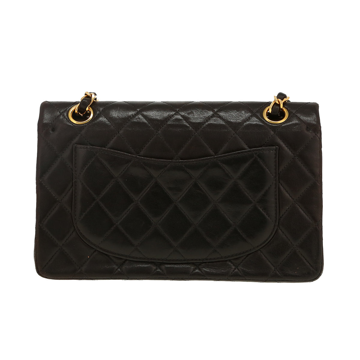 Chanel Timeless Petit handbag in brown quilted leather - DETAIL 4