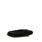 Chanel Vintage shoulder bag in black suede - DETAIL 4