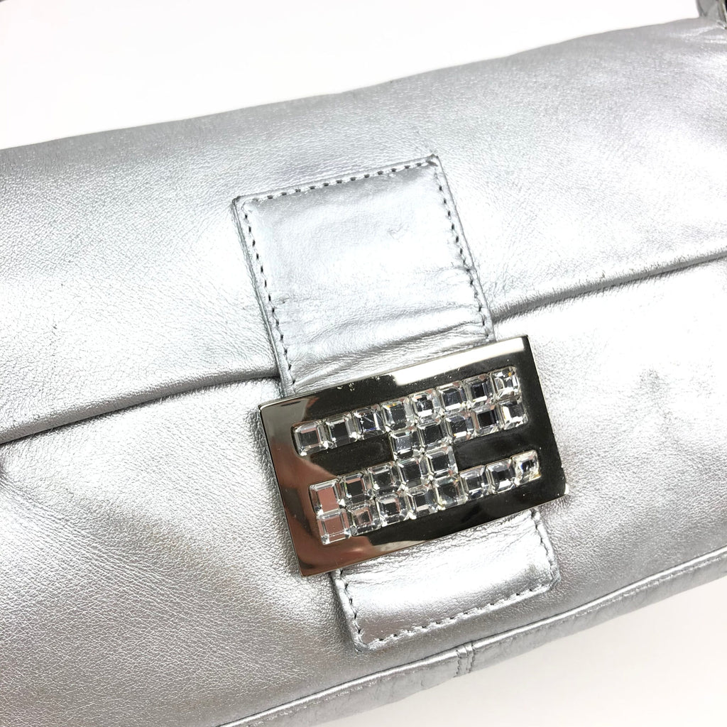 FENDI SILVER BAGUETTE BAG