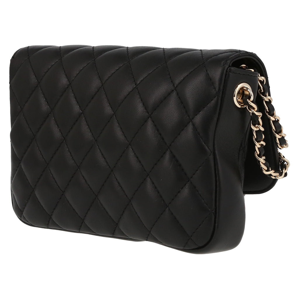 Chanel shoulder bag in black quilted leather - DETAIL 5