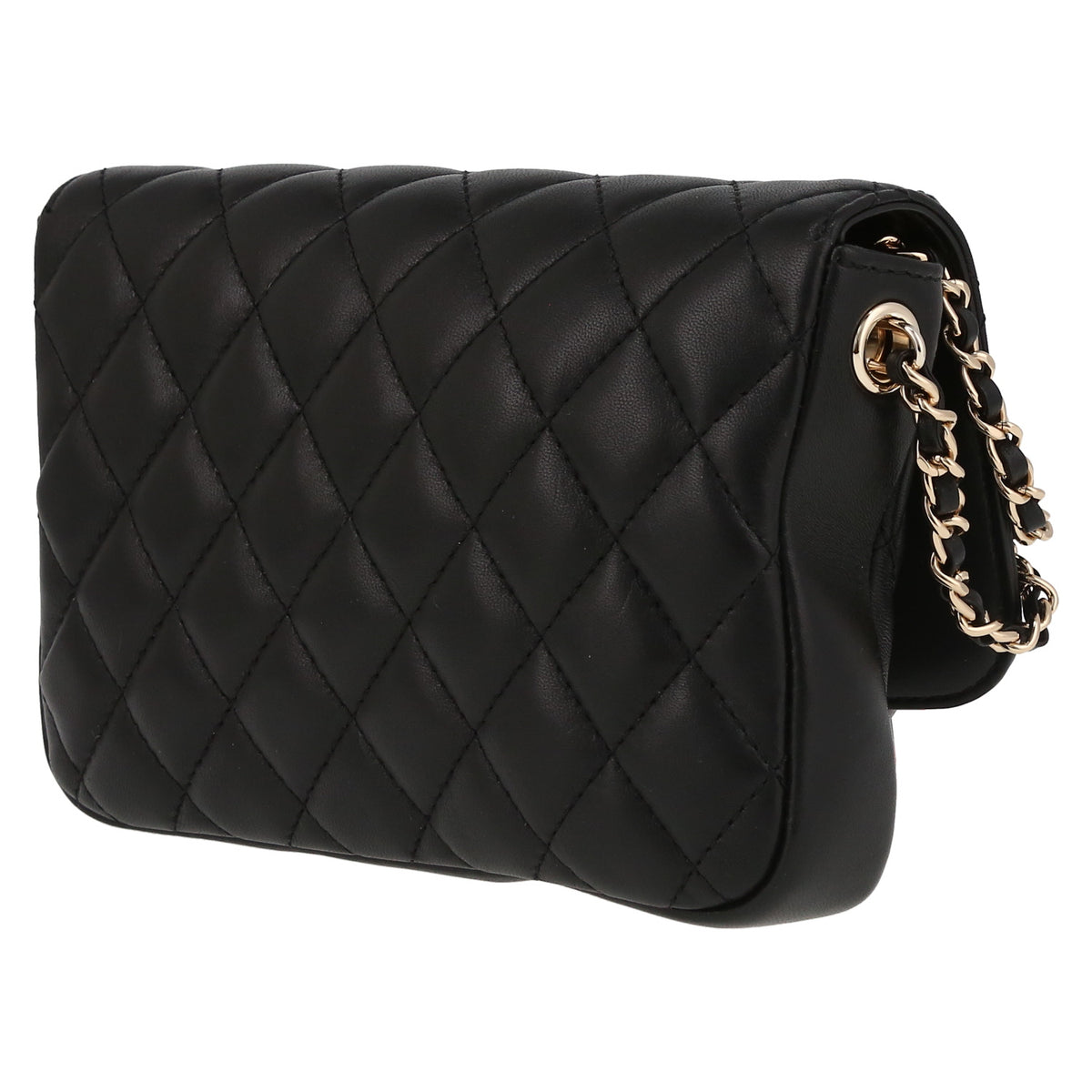 Chanel shoulder bag in black quilted leather - DETAIL 5