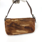 FENDI CALF HAIR BAGUETTE BAG