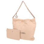 Chanel 22 shopping bag in beige leather - DETAIL 6