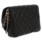 Chanel shoulder bag in black quilted leather - DETAIL 6