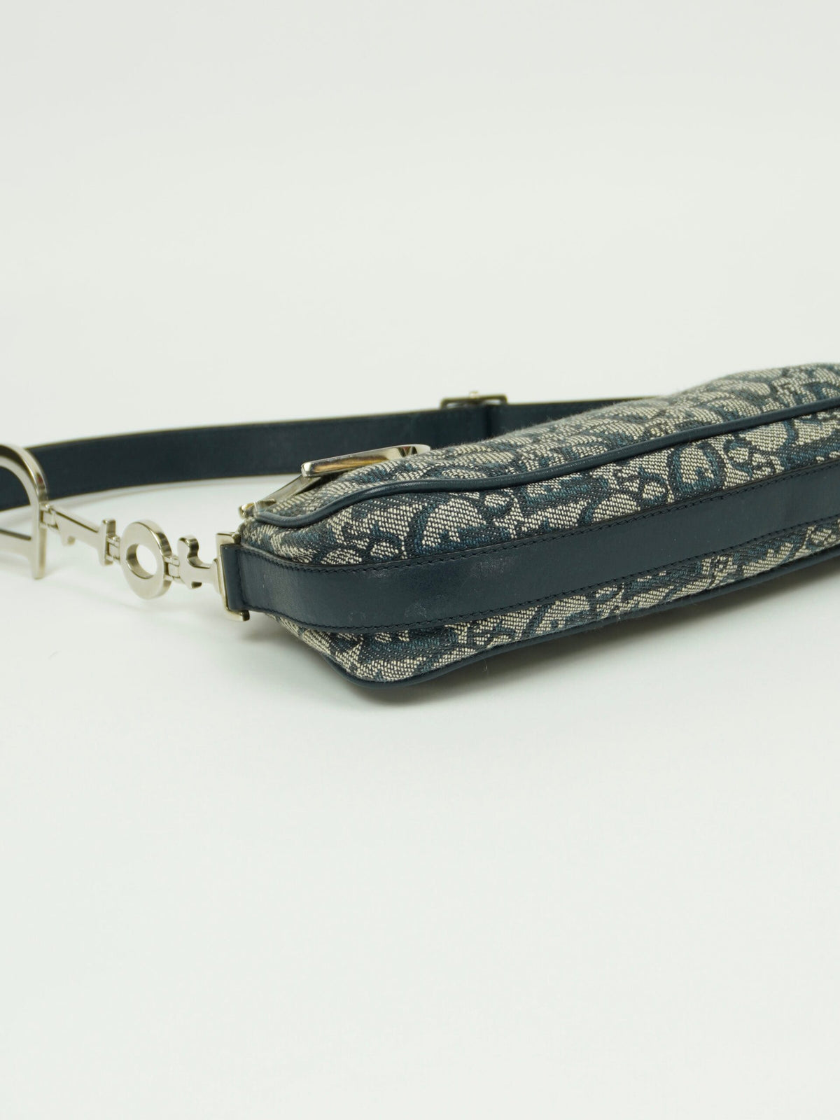CHRISTIAN DIOR MONOGRAM BAG WITH SILVER HARDWARE