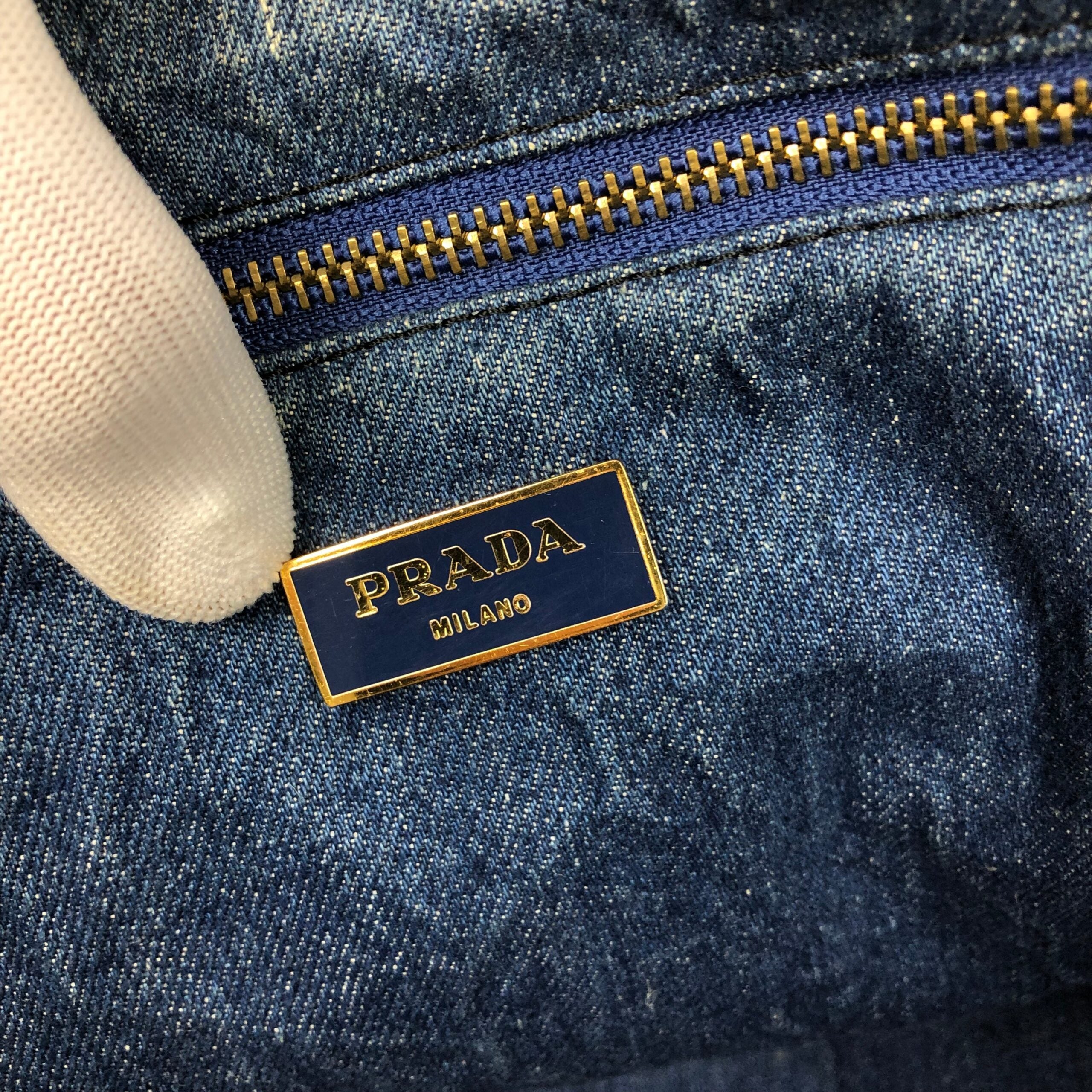 PRADA DENIM CANAPA BAG