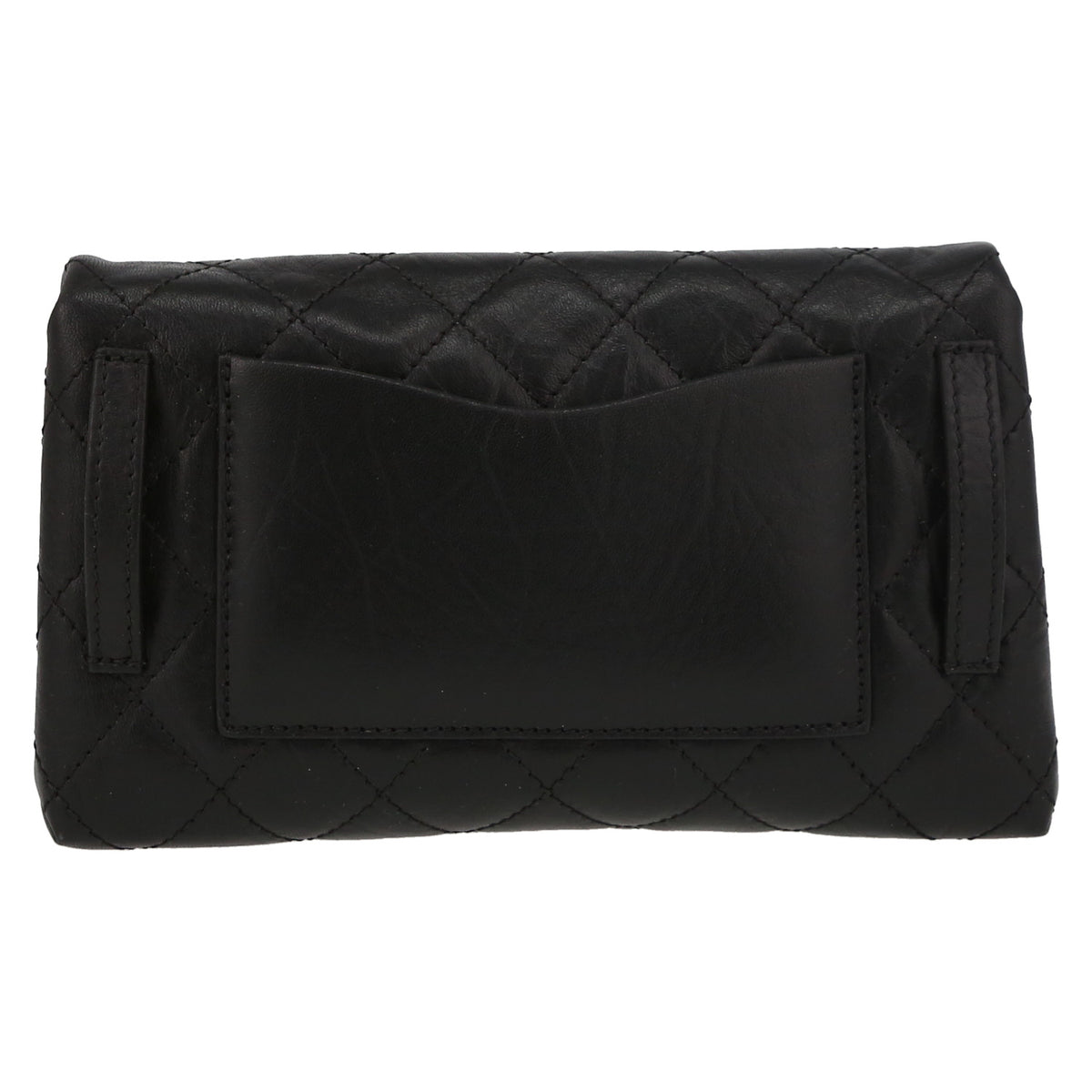 Chanel Pochette ceinture clutch-belt in black grained leather - DETAIL 7