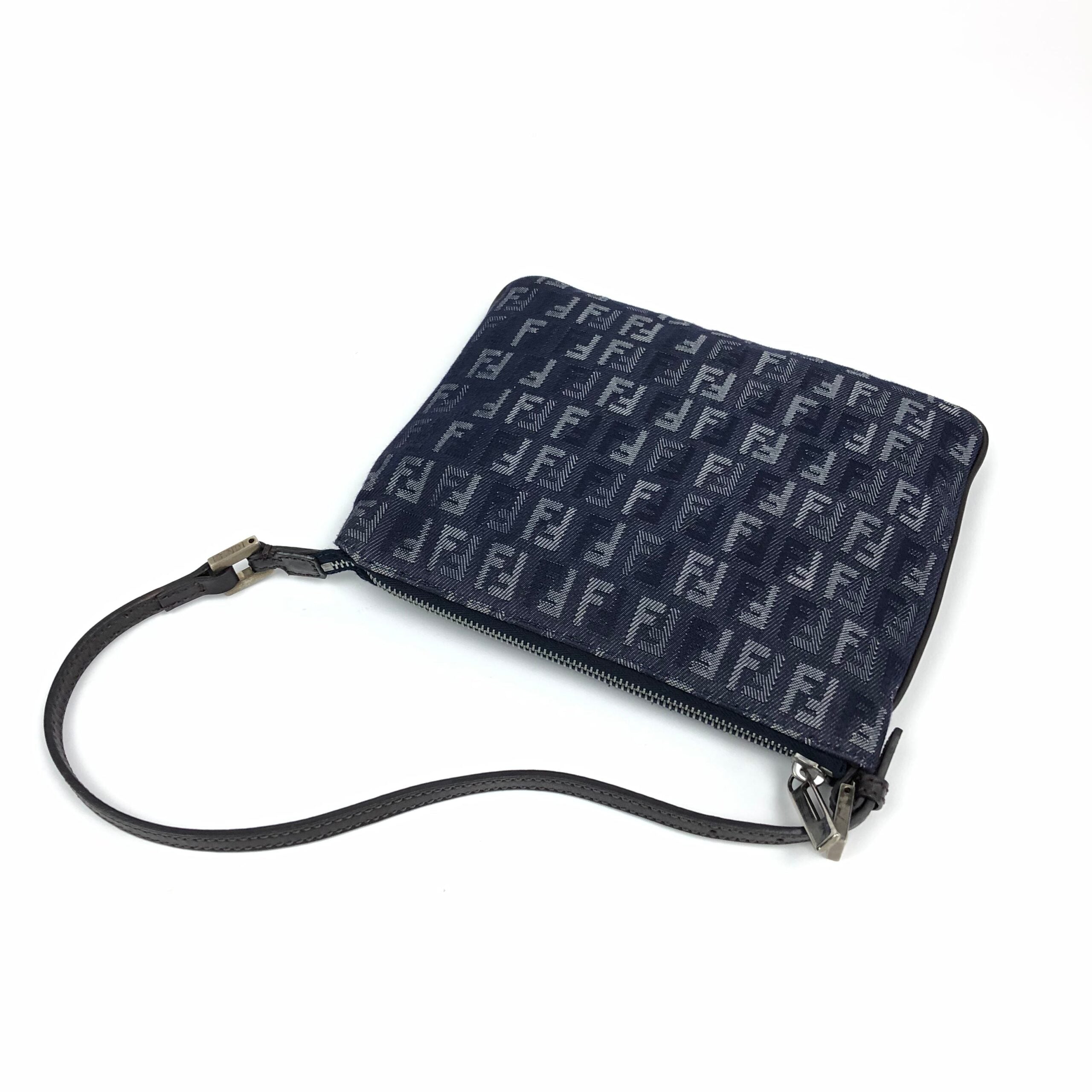 FENDI ZUCCA DENIM SHOULDER BAG