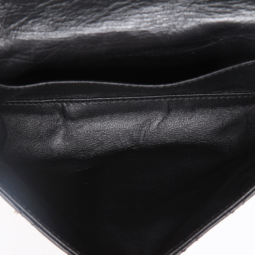 Chanel Pochette ceinture clutch-belt in black grained leather - DETAIL 8