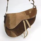 CHRISTIAN DIOR PONY HAIR SADDLE BAG