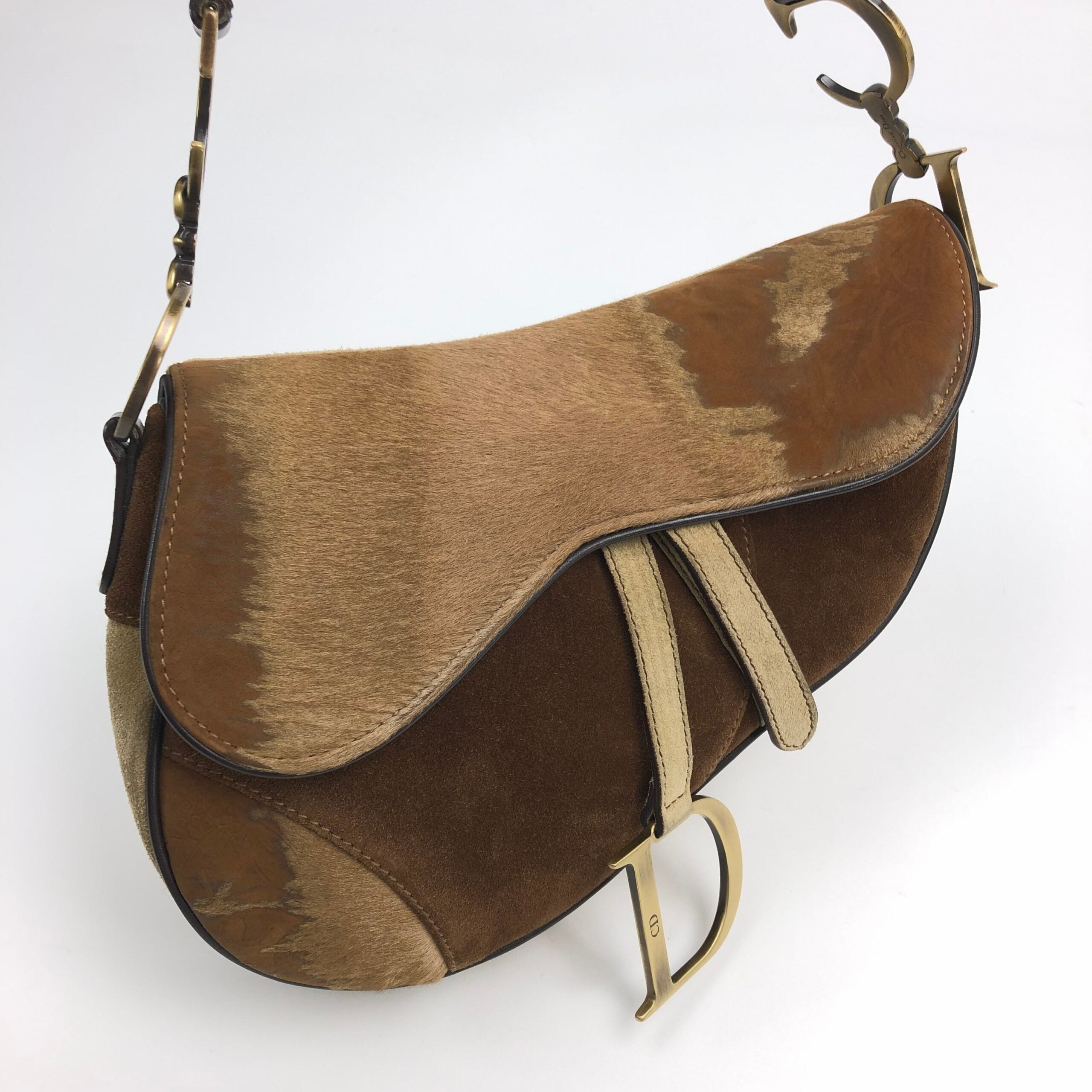 CHRISTIAN DIOR PONY HAIR SADDLE BAG