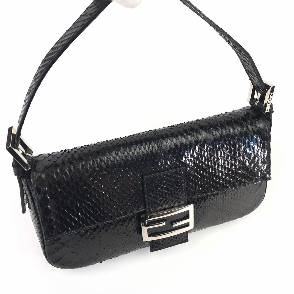 FENDI PYTHON SNAKESKIN BAGUETTE BAG