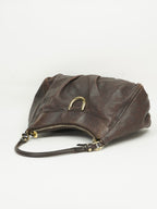 GUCCI MONOGRAM LEATHER ABBEY BAG