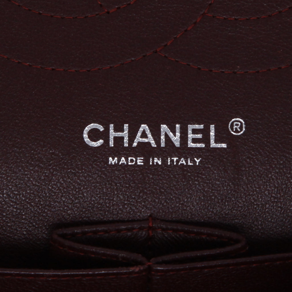 Chanel Timeless Jumbo shoulder bag in black quilted grained leather - DETAIL 9