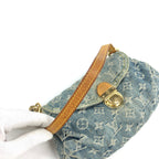 LOUIS VUITTON DENIM PLEATY SHOULDER BAG