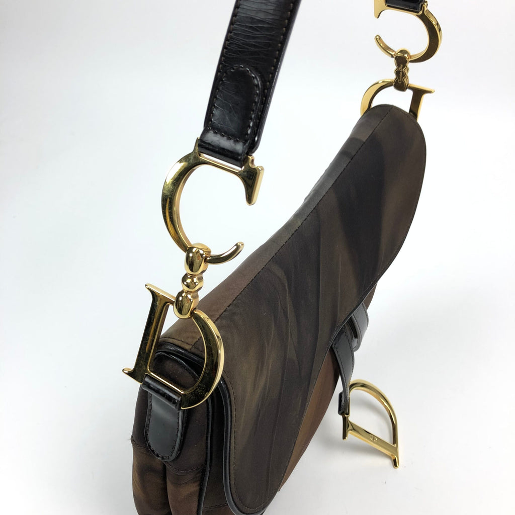 CHRISTIAN DIOR WATERCOLOUR SADDLE BAG