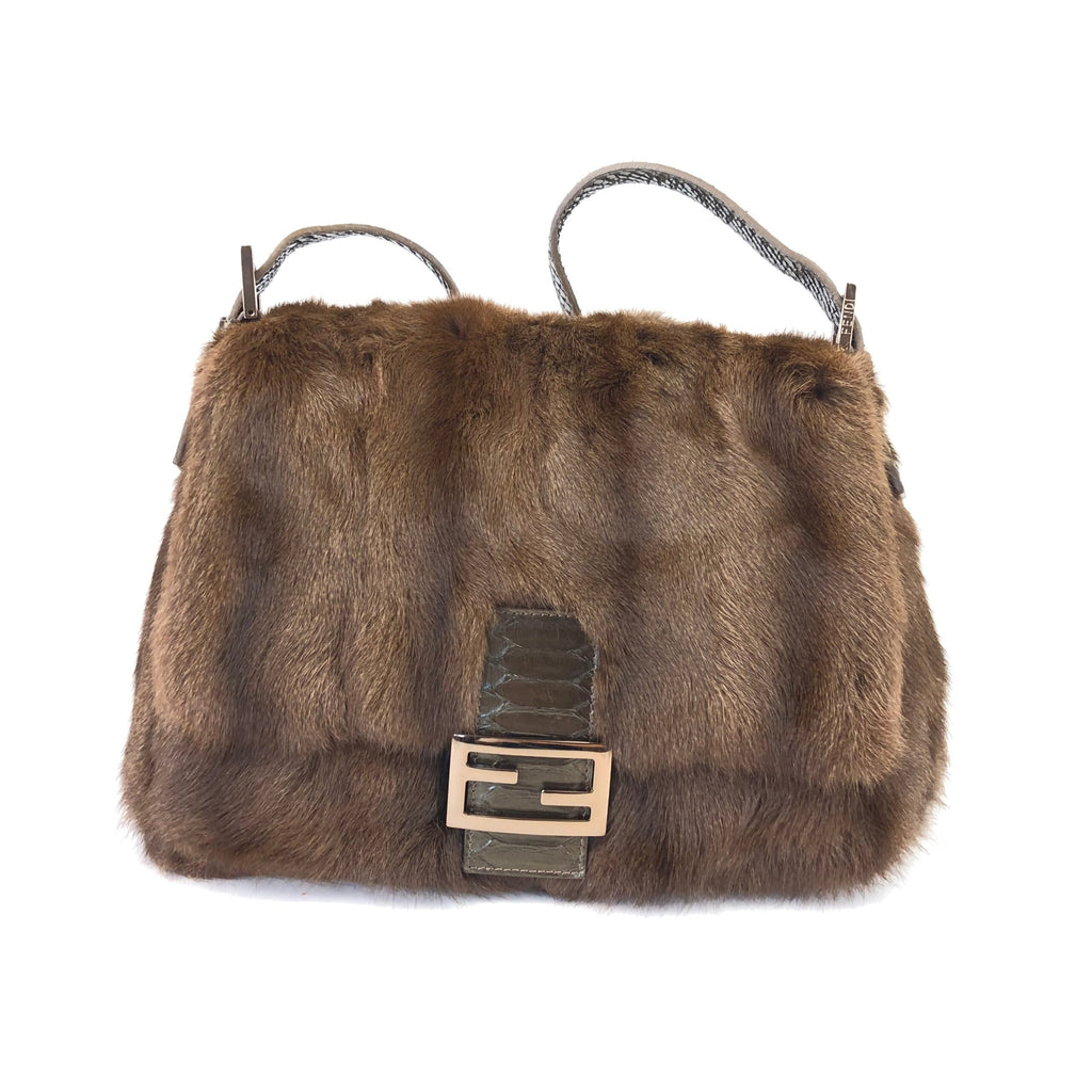 FENDI MINK FUR MAMA BAGUETTE BAG