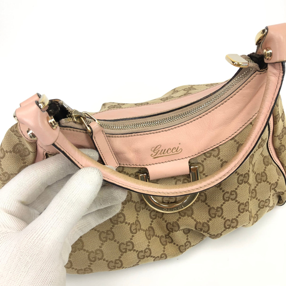GUCCI ABBEY MONOGRAM SHOULDER BAG