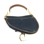 CHRISTIAN DIOR DENIM SADDLE BAG