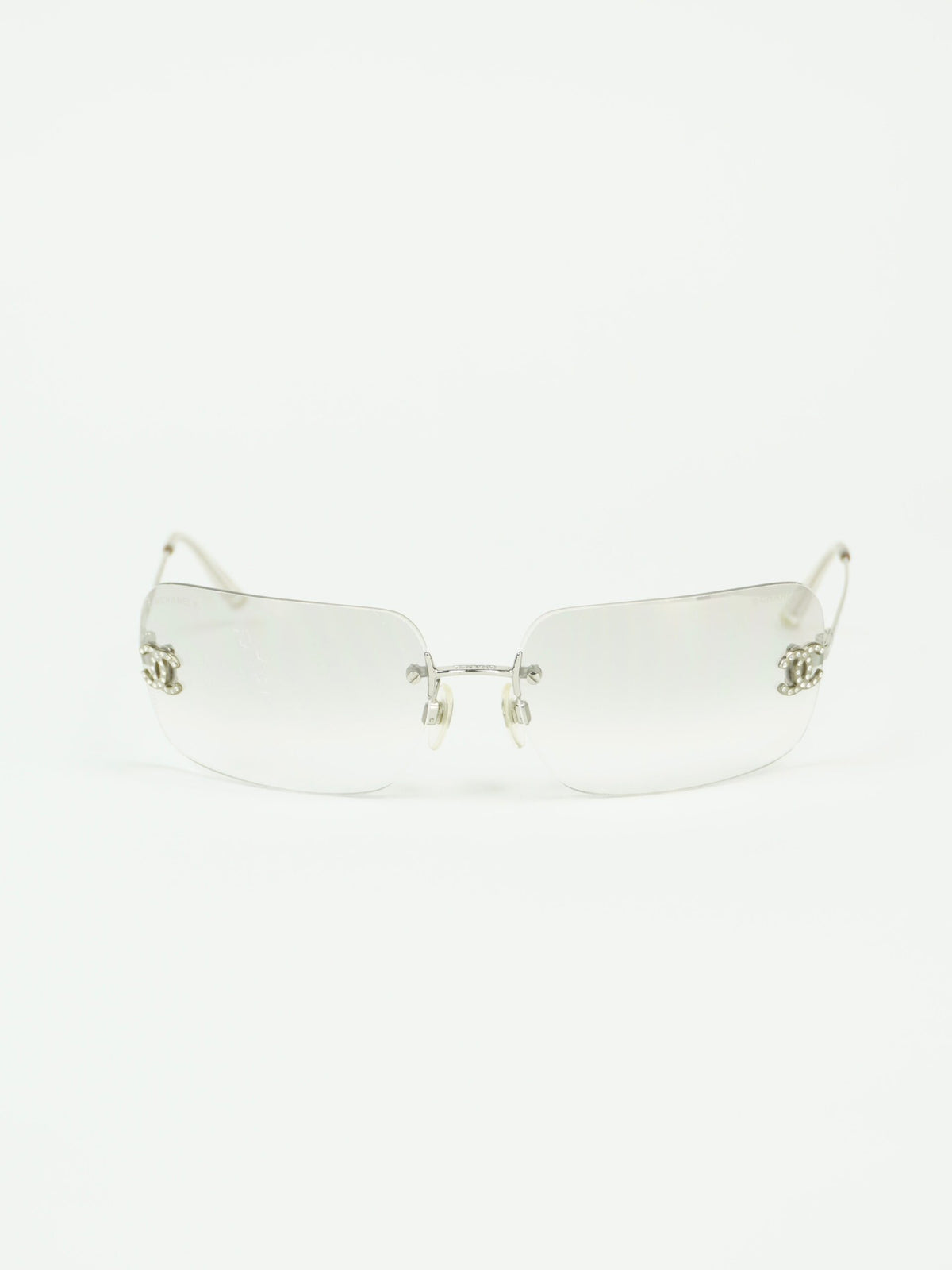 CHANEL RIMLESS RHINESTONE SUNGLASSES