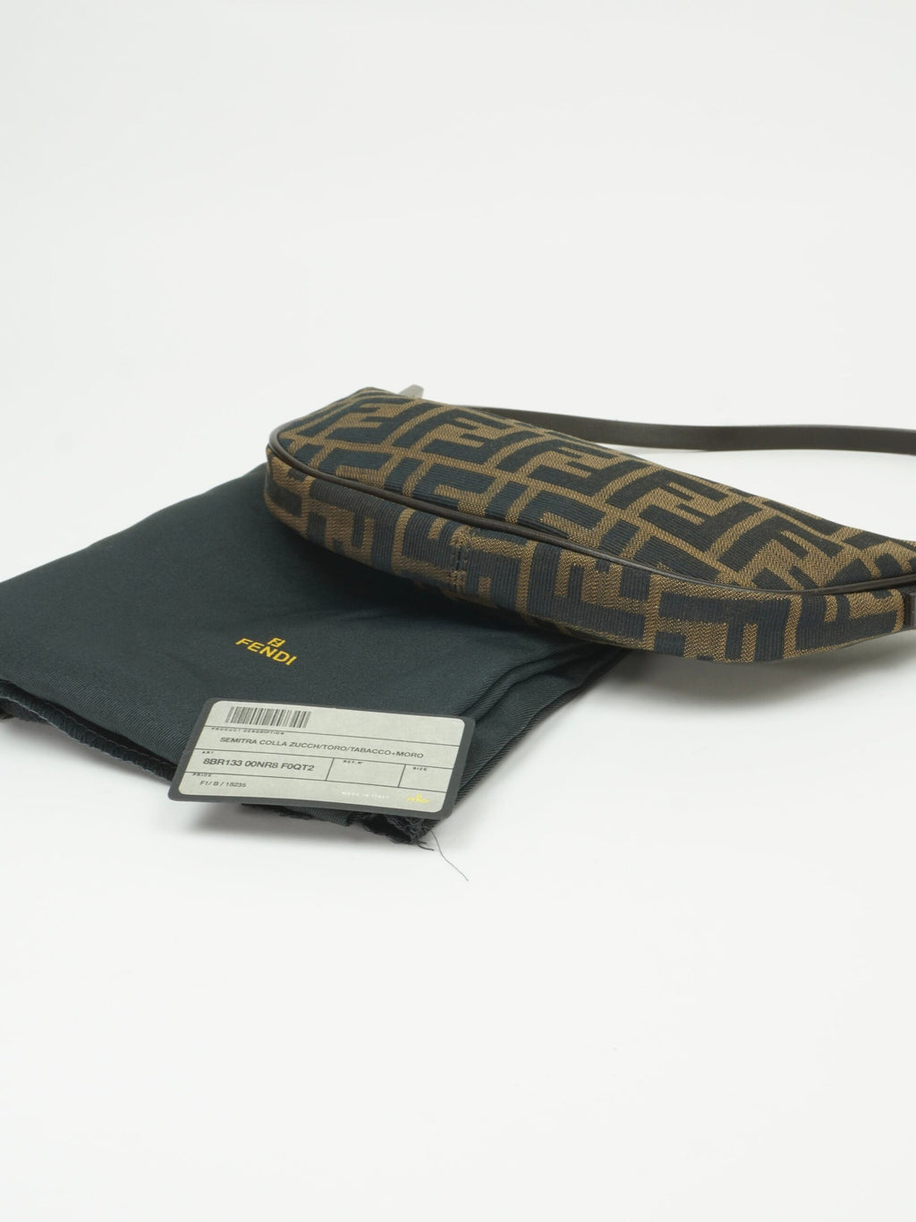 FENDI ZUCCA CRESCENT SHOULDER BAG