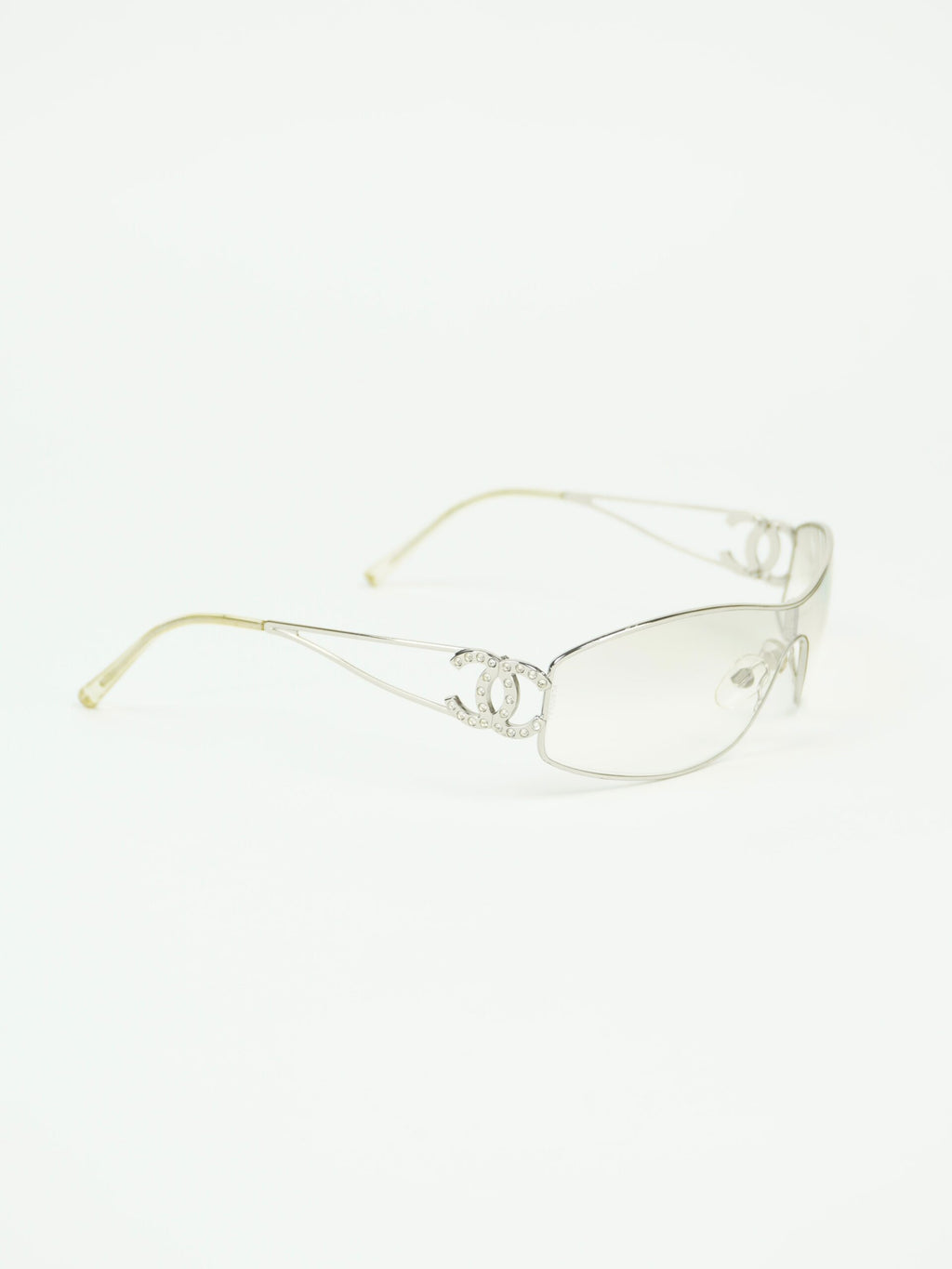 CHANEL RHINESTONE CC LOGO SUNGLASSES