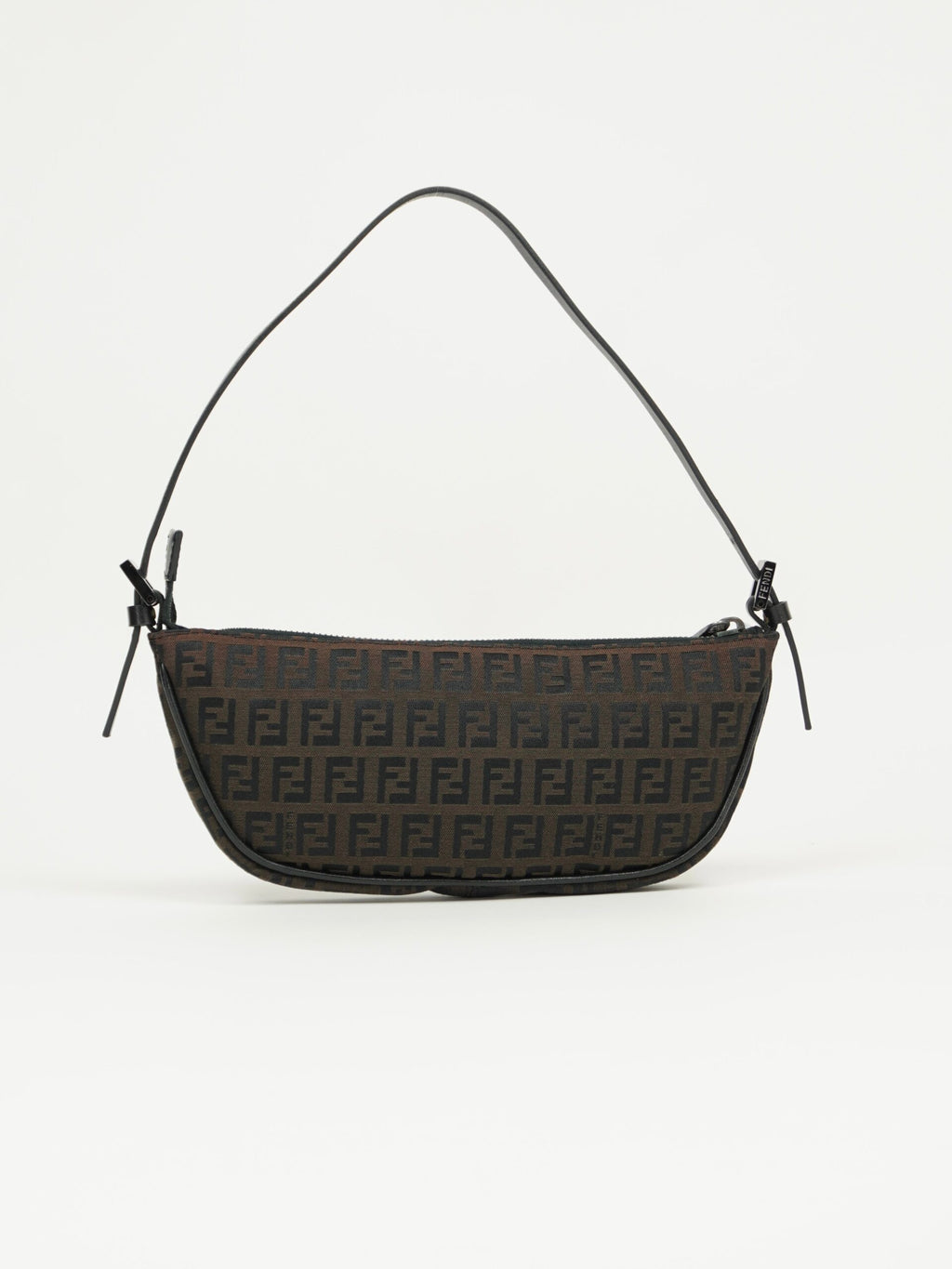 FENDI ZUCCA CRESCENT SHOULDER BAG