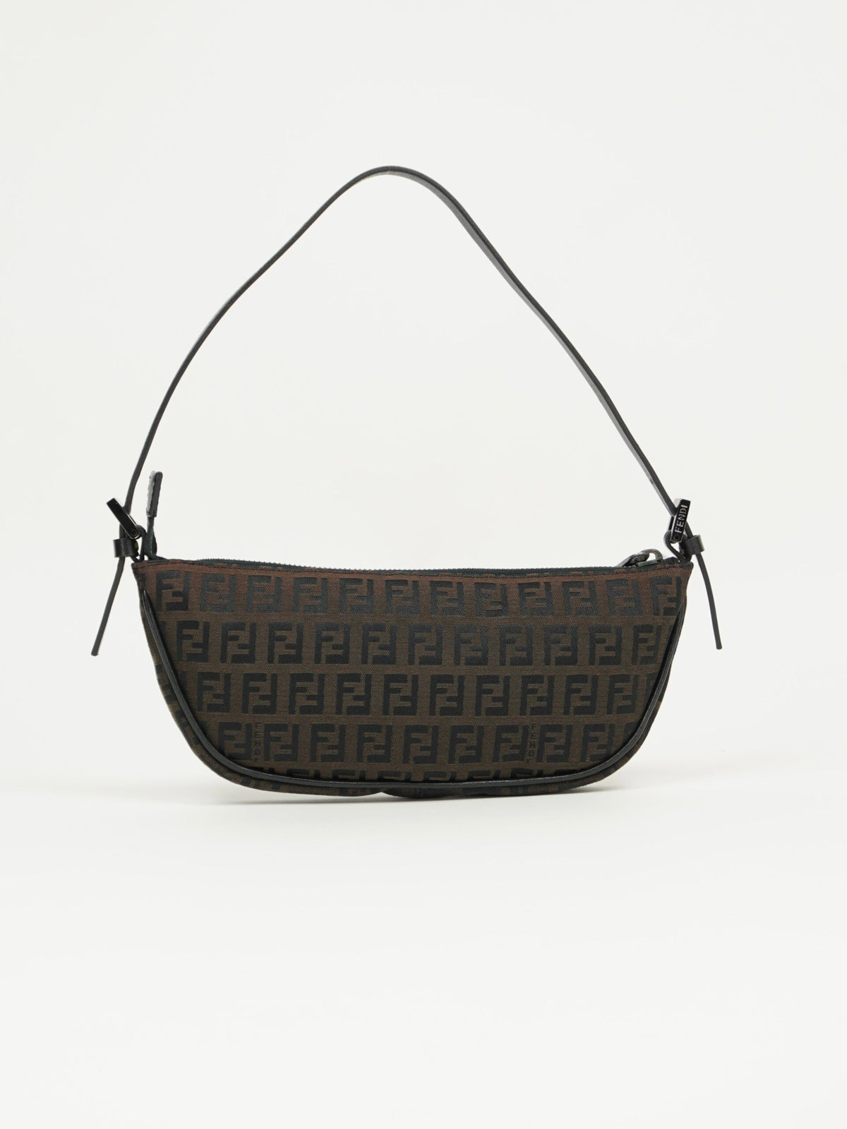 FENDI ZUCCA CRESCENT SHOULDER BAG