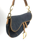 CHRISTIAN DIOR DENIM SADDLE BAG
